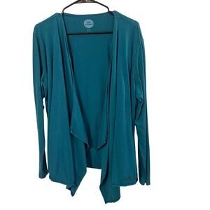 Life is Good Sleep Lounge Womens Cardigan Size Large Open Front Cotton Modal
